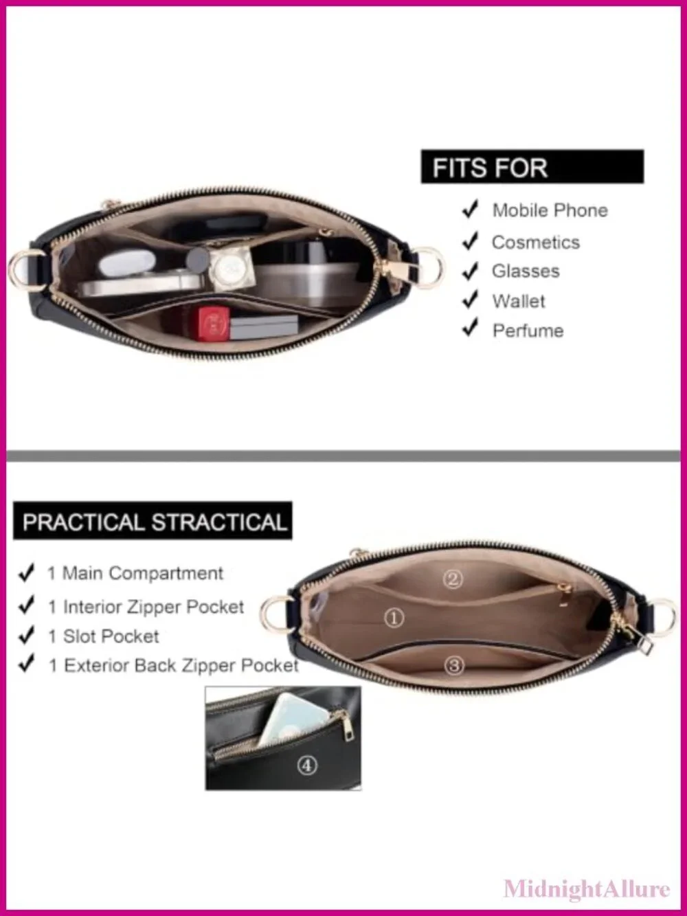 Vegan Leather Hobo Shoulder Bag Crossbody Purse with Removable Strap